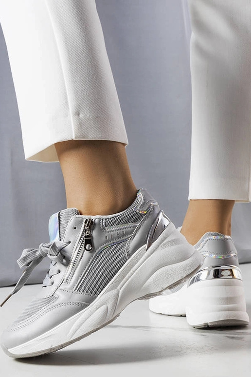 Stacey – Graue Keilsneakers