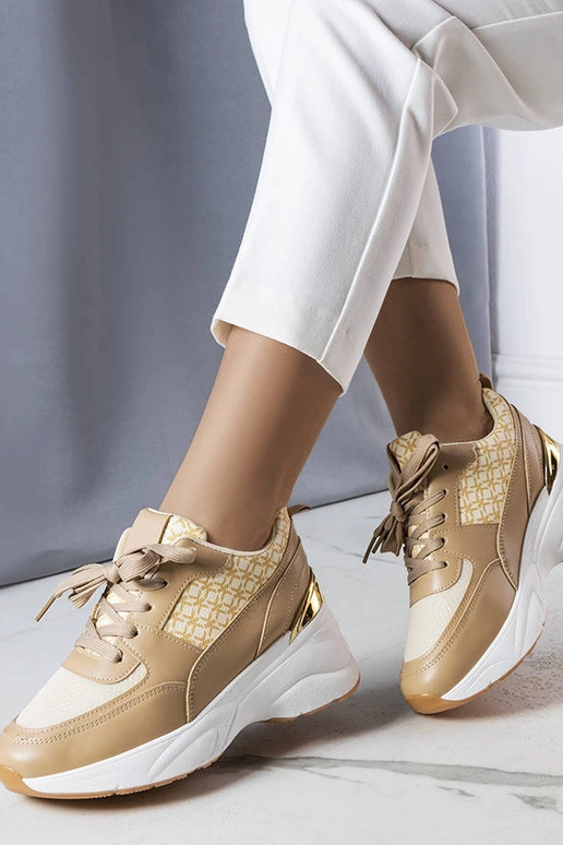 Beige Sneaker mit Lora-Monogramm...