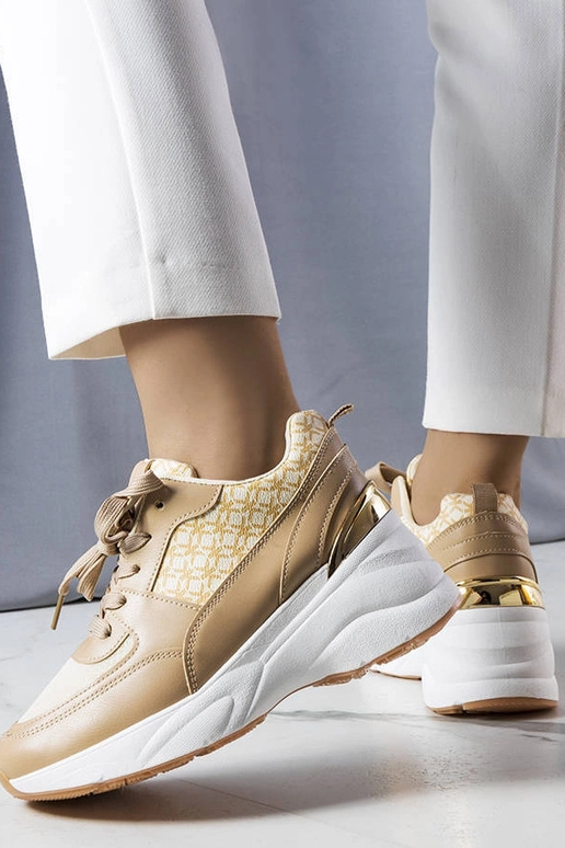 Beige Sneaker mit Lora-Monogramm...