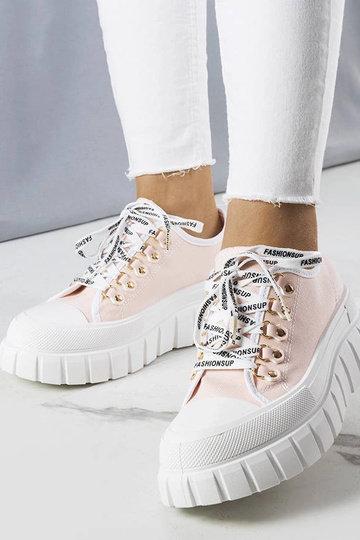 Rosa Schuhe mit Plateau,...