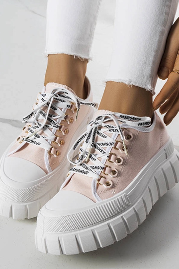 Rosa Schuhe mit Plateau,... 2