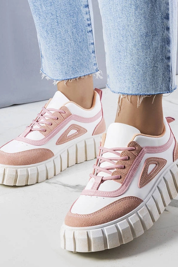 Rosa Schuhe mit Plateau,... 2