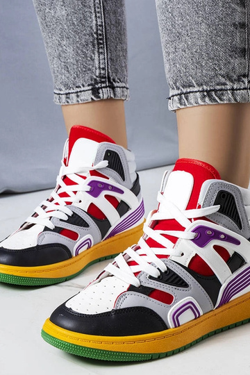 Schwarze hohe Marjorie-Sneakers