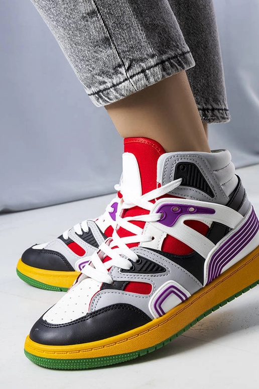 Schwarze hohe Marjorie-Sneakers