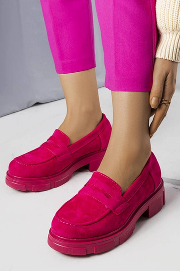 Rosa Kunstvelours-Schuhe Alacoque