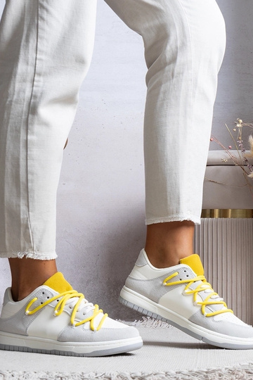 Graue Damen-Sneaker mit...