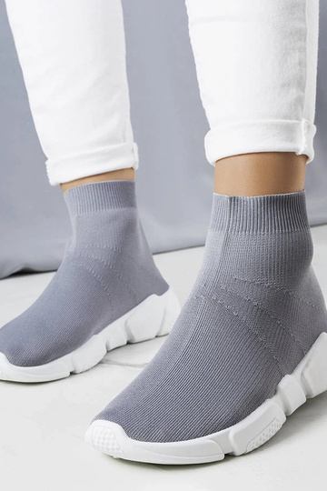 Graue High-Top-Sneakers...