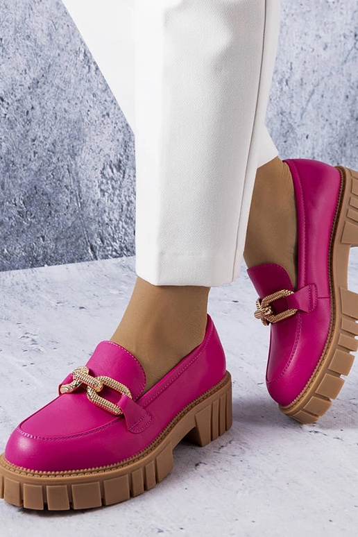 Rosa Halbstiefel mit goldener... Rosa Halbstiefel mit goldener...