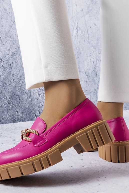 Rosa Halbstiefel mit goldener... Rosa Halbstiefel mit goldener...