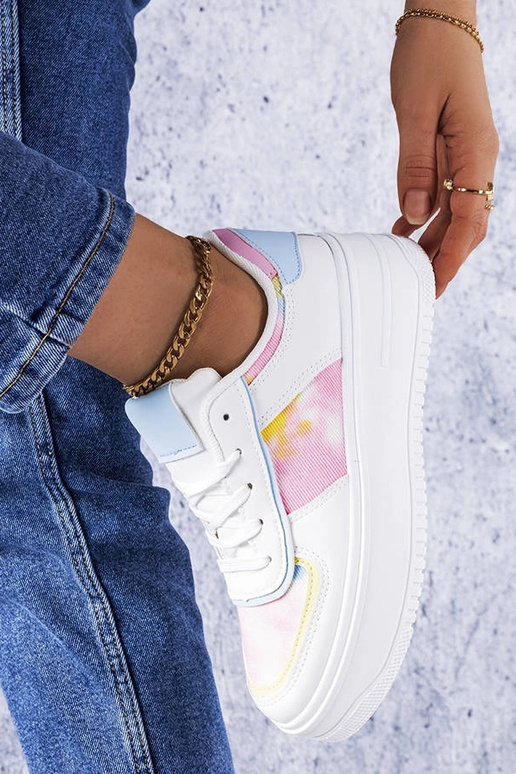 Weiße und blaue Plateauschuhe „Heloise“ Weiße und blaue Plateauschuhe „Heloise“