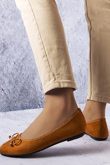 Braune Ballerinas mit Schleife von Chandonnet 2