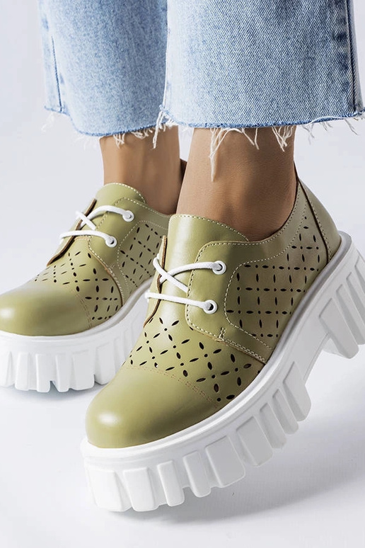 Grüne, klobige Camus-Schuhe mit...