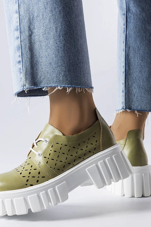 Grüne, klobige Camus-Schuhe mit...