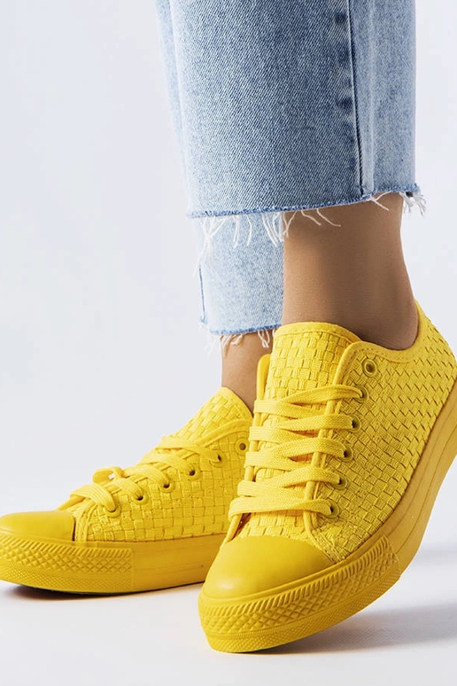 Thibodeau – Gelbe gewebte Sneakers