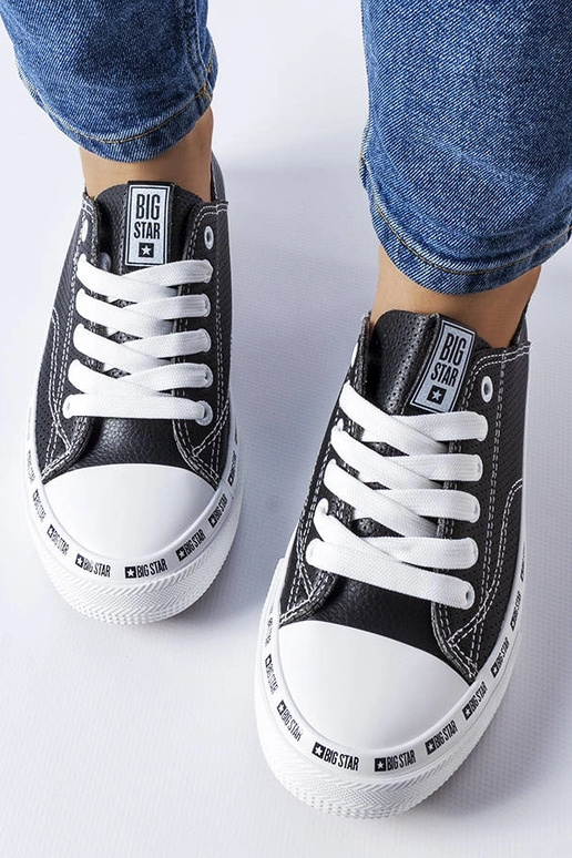 Schwarze durchbrochene Sneakers Big...