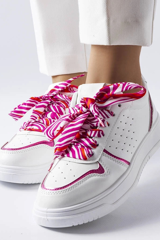 Weiße Pryor Sneakers mit Schleife