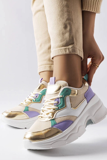 Séguin Damen-Sneaker in Weiß und Gold