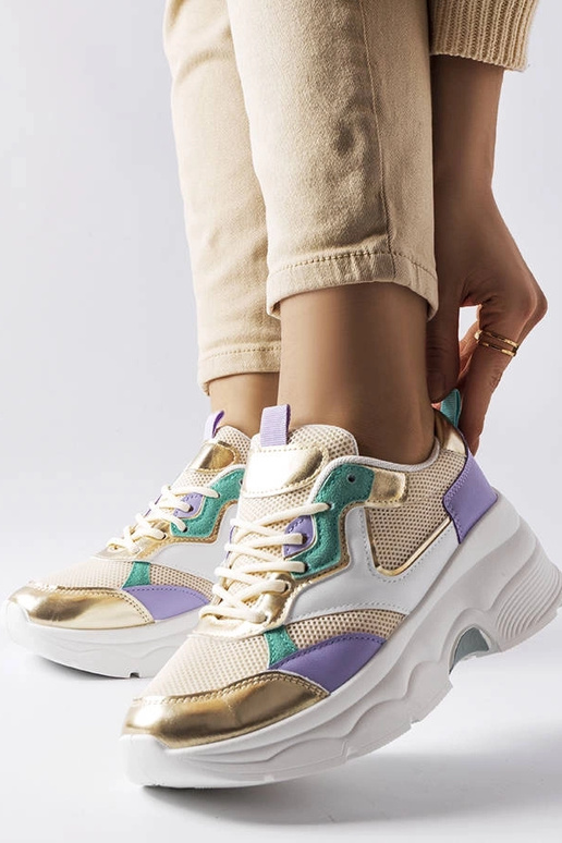 Séguin Damen-Sneaker in Weiß und Gold