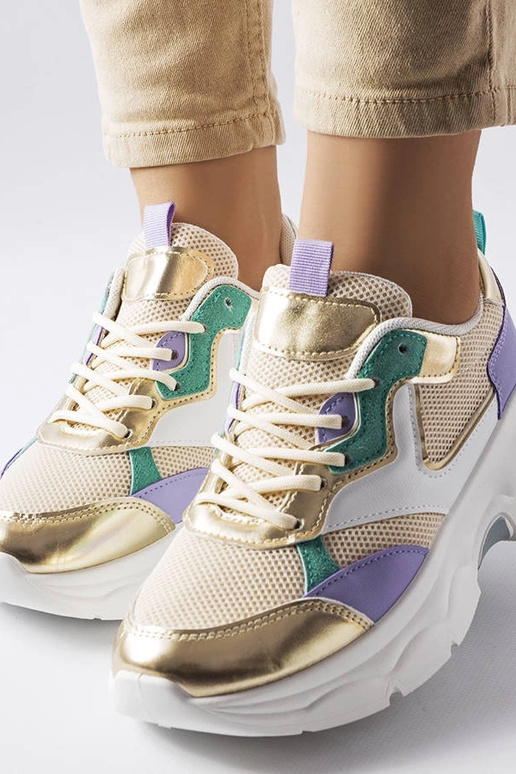 Séguin Damen-Sneaker in Weiß und Gold