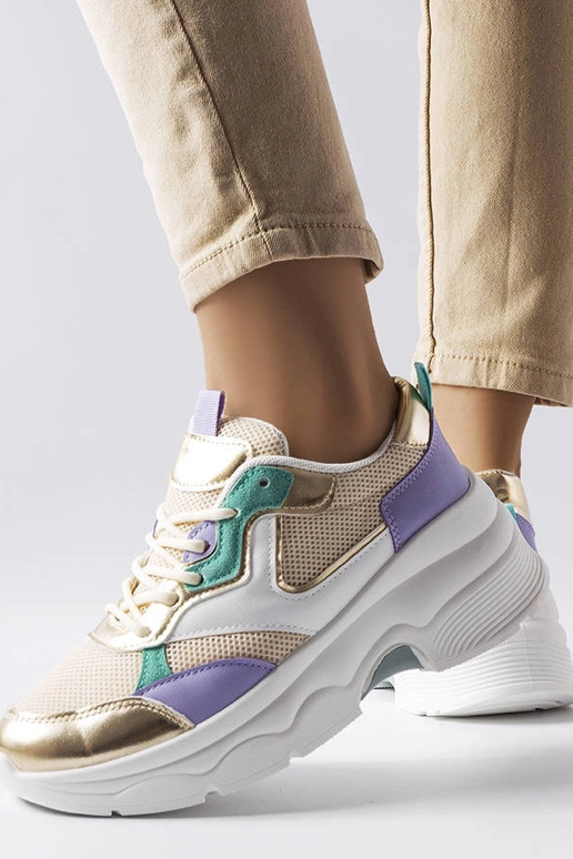 Séguin Damen-Sneaker in Weiß und Gold