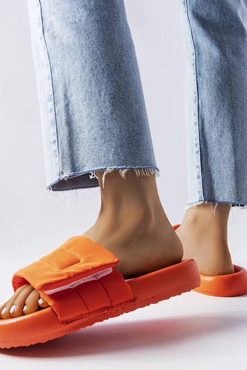 Aleron – Orangefarbene Flip-Flops mit Klettverschluss 2
