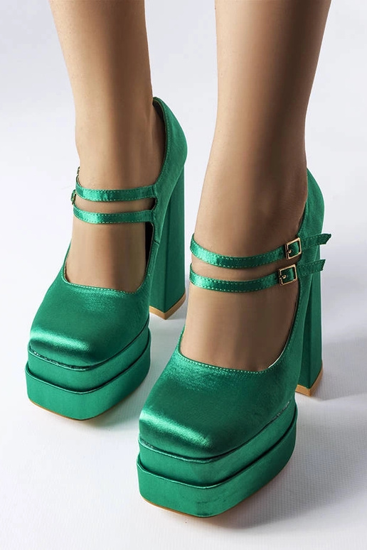 Gabriel grüne Pumps mit hohem Absatz