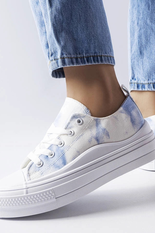 Weiße und blaue Turnschuhe „Rochelleau“