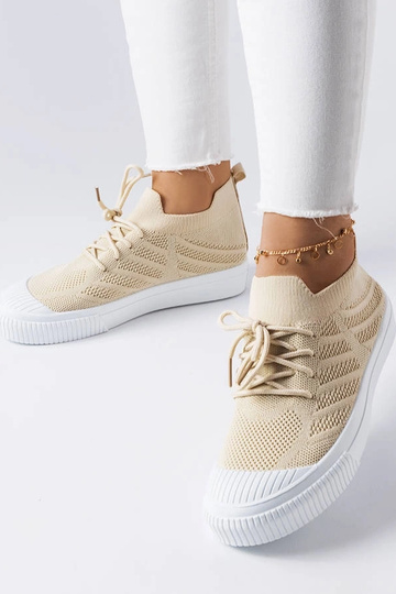 Beige Sneakers aus...