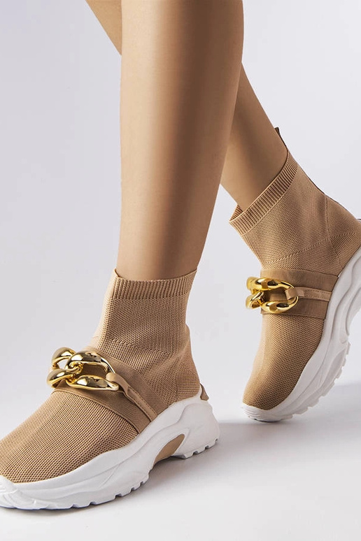 Braune Baptiste-Sneakers mit Kette