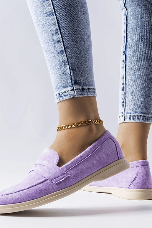 Lila Mokassins aus Öko-Wildleder von...