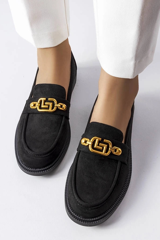Schwarze elegante Loafer mit...
