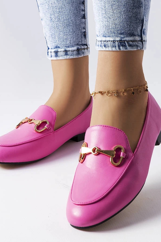 Rosa Loafer mit Schnalle Philip