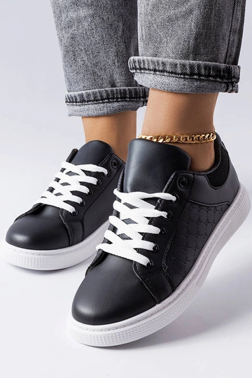 Schwarze Sneaker mit...