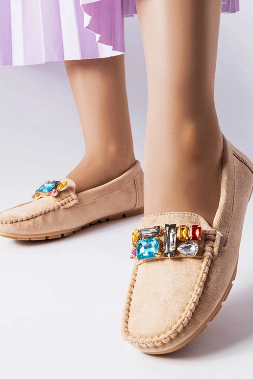 Beige Mokassins mit Ledersohle Bertrand