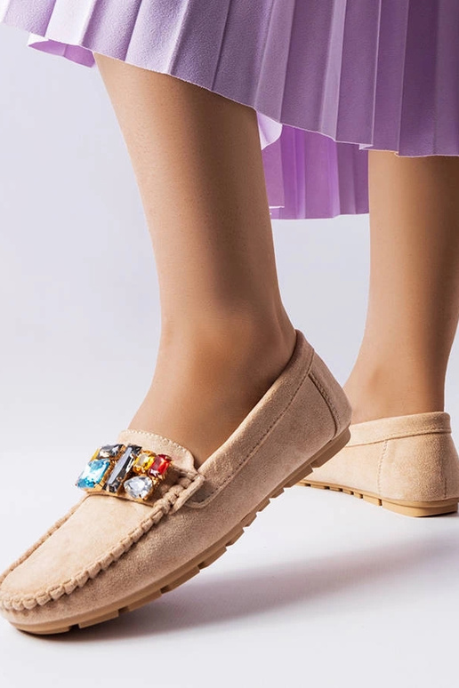 Beige Mokassins mit Ledersohle Bertrand