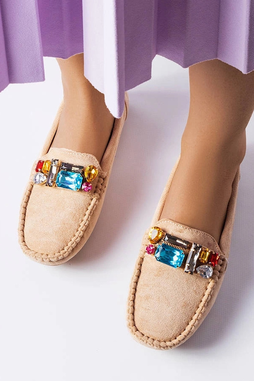 Beige Mokassins mit Ledersohle Bertrand