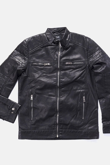 GuertinHerren Kunstlederjacke in schwarz