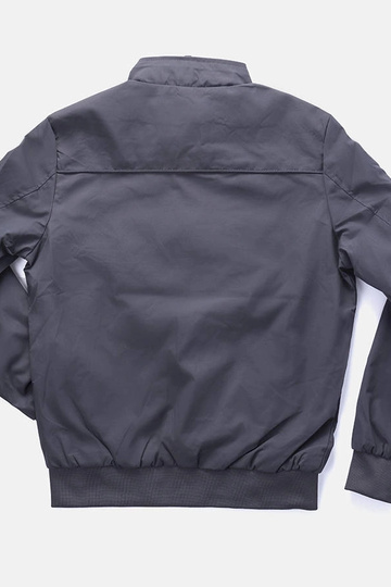 Graue Stehkragenjacke für... 2