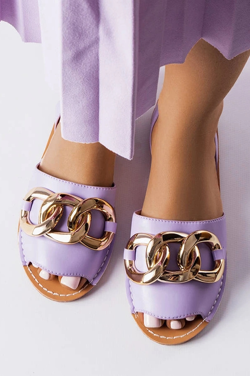 Lilafarbene Germaine Sandalen mit... Lilafarbene Germaine Sandalen mit...