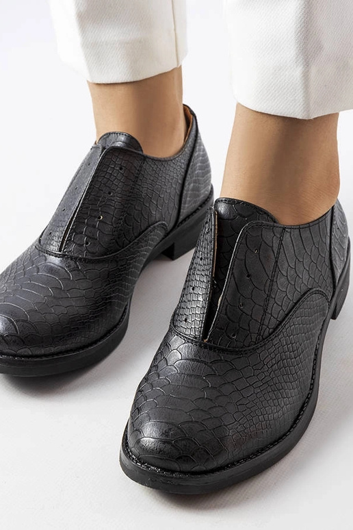 Schwarze Damen-Schnürschuhe aus... Schwarze Damen-Schnürschuhe aus...