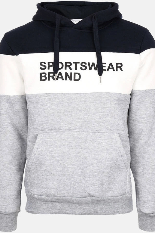 Hellgrauer Herren-Kapuzenpullover