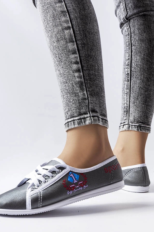 Graue Woodstock Sneakers für Damen