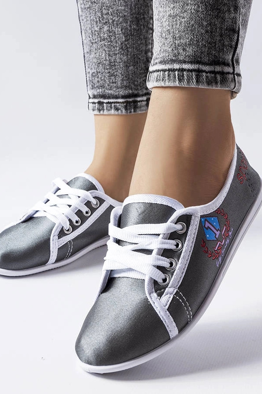 Graue Woodstock Sneakers für Damen