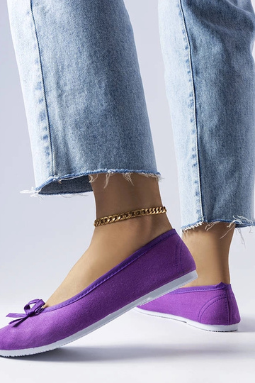 Lila Ballerinas aus Stoff von Gendron 2