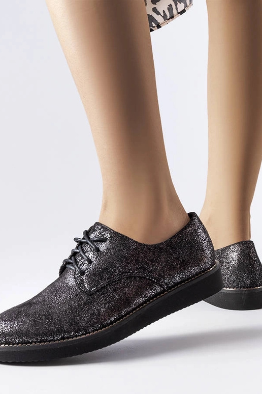 Cemetery – Schwarze Brokat-Schuhe mit...