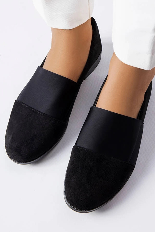 Schwarze flache Schuhe „Stoney“