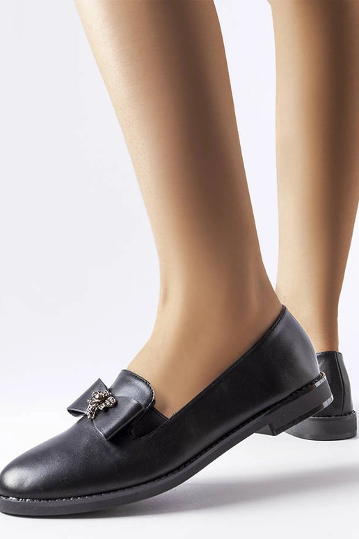 Schwarze dekorative Loafer Ila