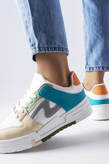 Beige und blaue Plateauschuhe von Harter 2