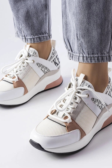 Weiße und rosa Sneaker Vinceza