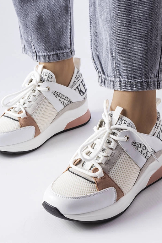 Weiße und rosa Sneaker Vinceza
